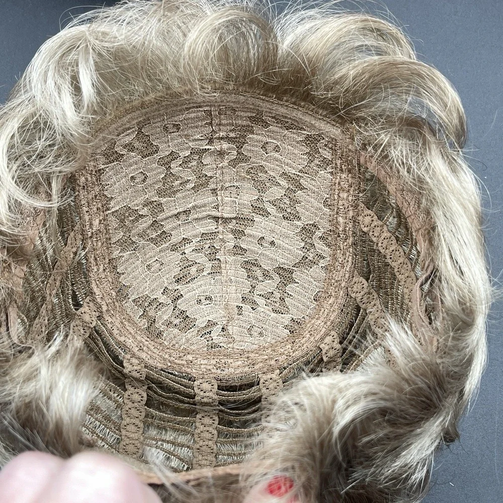 Vintage Short Blonde Wig Modacrylic PVC Fiber Made In Korea